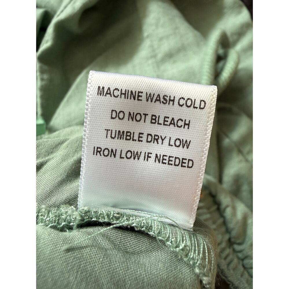 JLUXLABEL Linen Blend Drawstring Pants NWT Sage Green Resort Wide Leg S - Picture 6 of 11